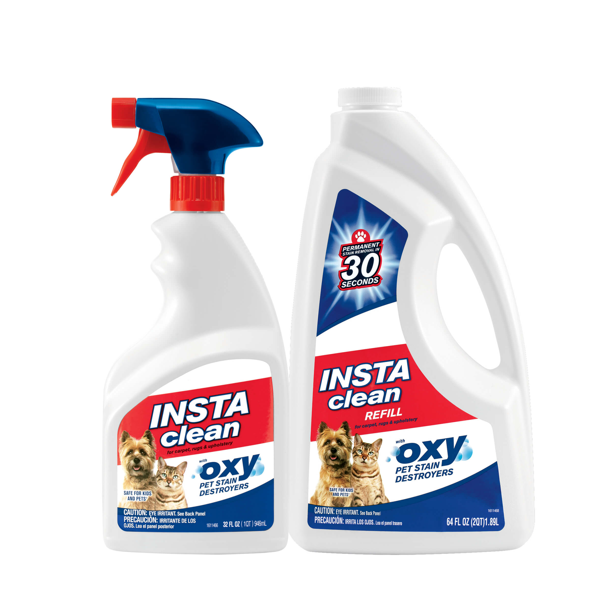 INSTAclean Home Auto & Laundry Pre-Treat with Refill, Size 32 oz Trigger with 64 oz\n Refill | 2145